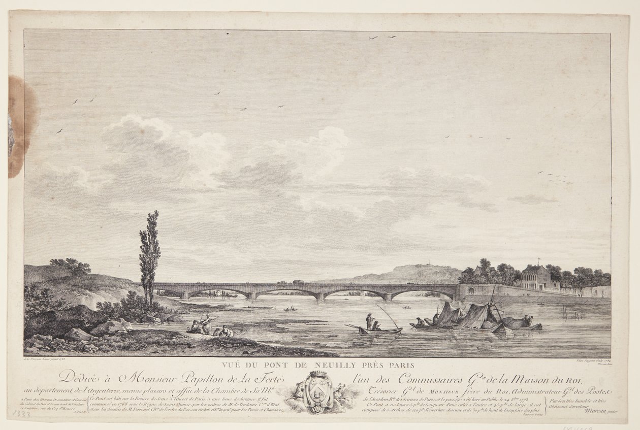 Vista sobre el Puente de Neuilly (Vuë du Pont de Neuilly près de París) de Elise Saugrain