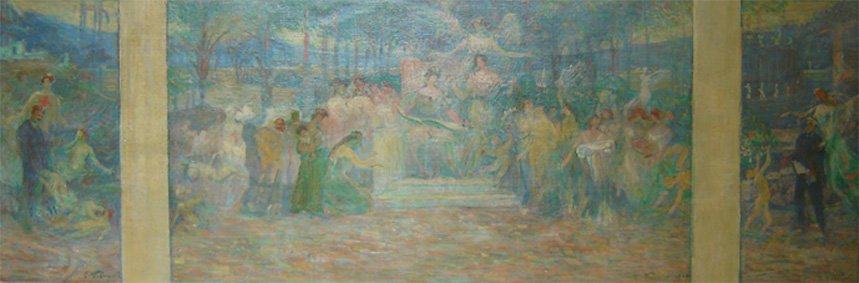Deberes de la ciudad - Estudio para el tríptico de la Cámara Municipal de Río de Janeiro Palacio Pedro Ernesto de Eliseu Visconti