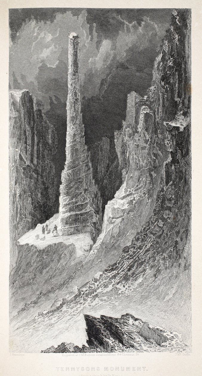 Monumento a Tennyson, ilustración de 