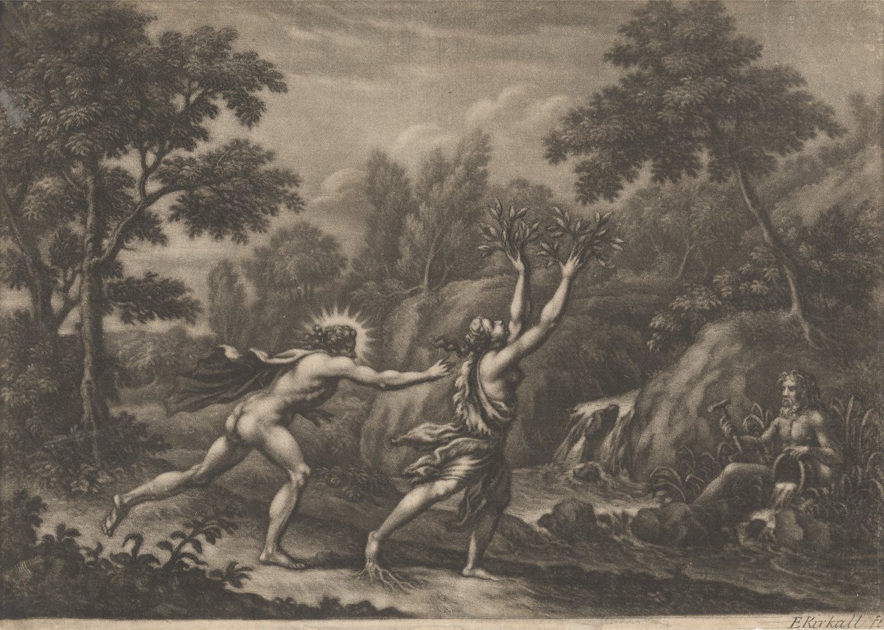 Apolo y Dafne de Elisha Kirkall