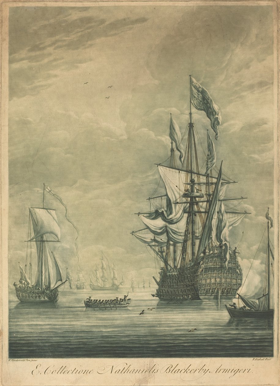 Escena de navegación de la colección de Nathaniel Blackerby de Elisha Kirkall
