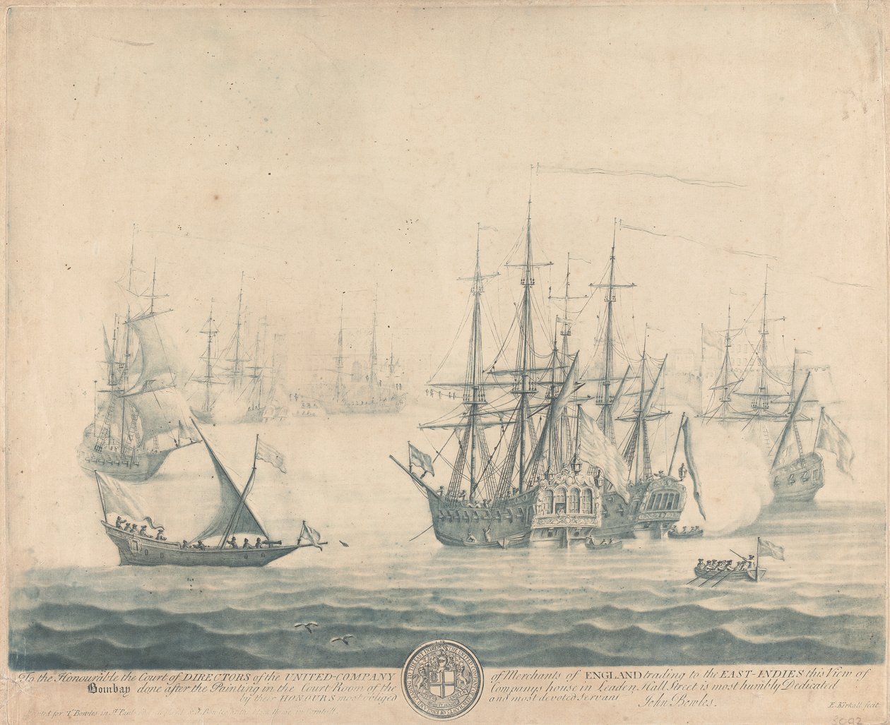 Vista de Bombay de Elisha Kirkall