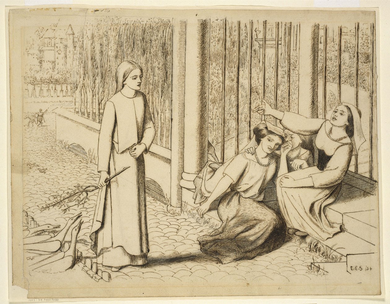 Pippa pasa, 1854 de Elizabeth Eleanor Siddal