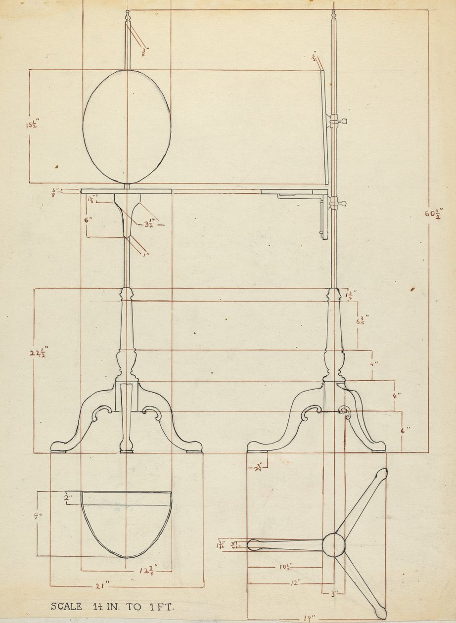 Pantalla de poste y candelabro de Elizabeth Curtis