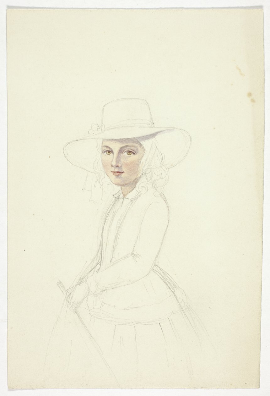 Retrato de una joven con sombrero y fusta de Elizabeth Murray