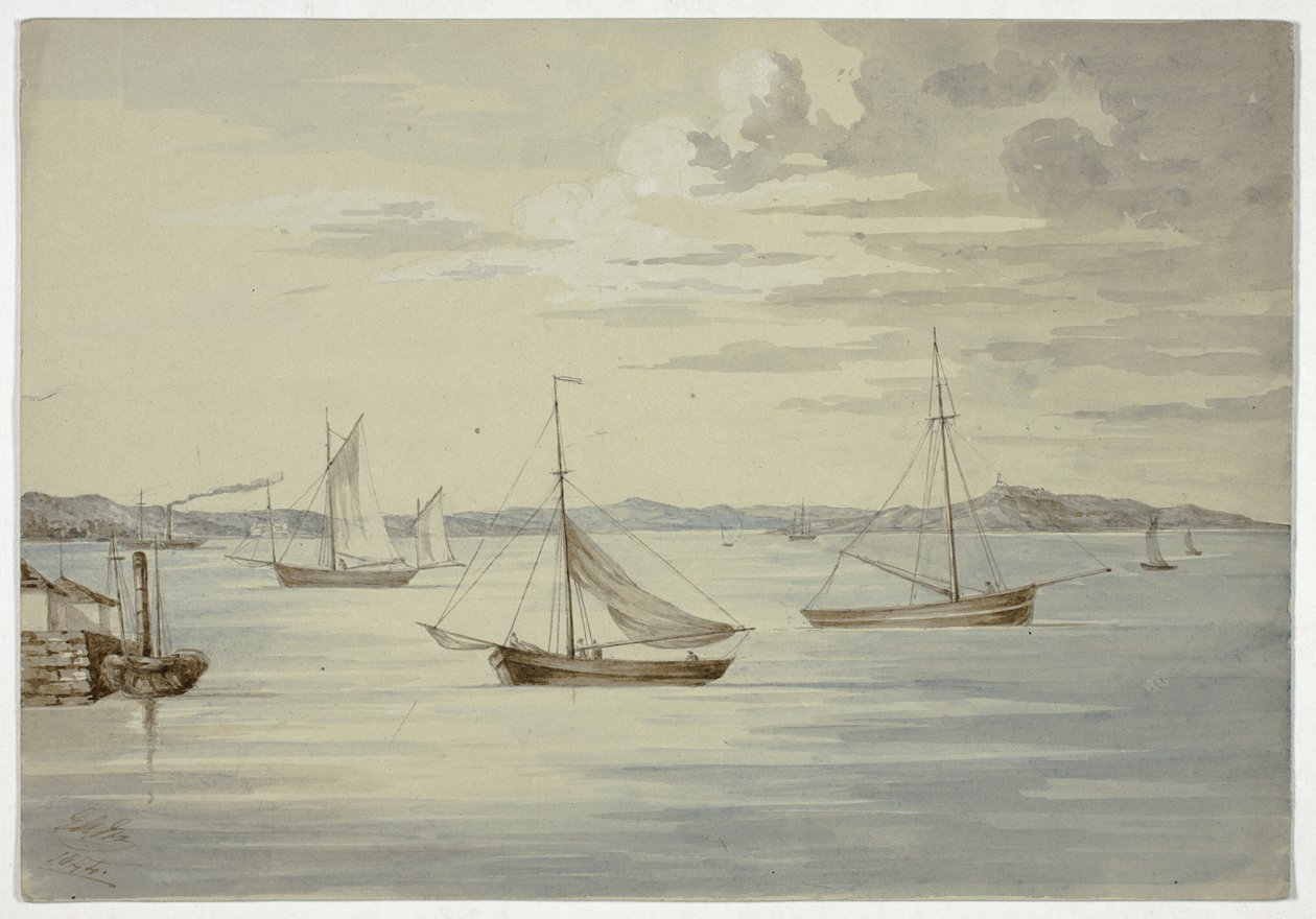Vista de Inchkeith y las Islas del Firth of Forth desde Granton de Elizabeth Murray