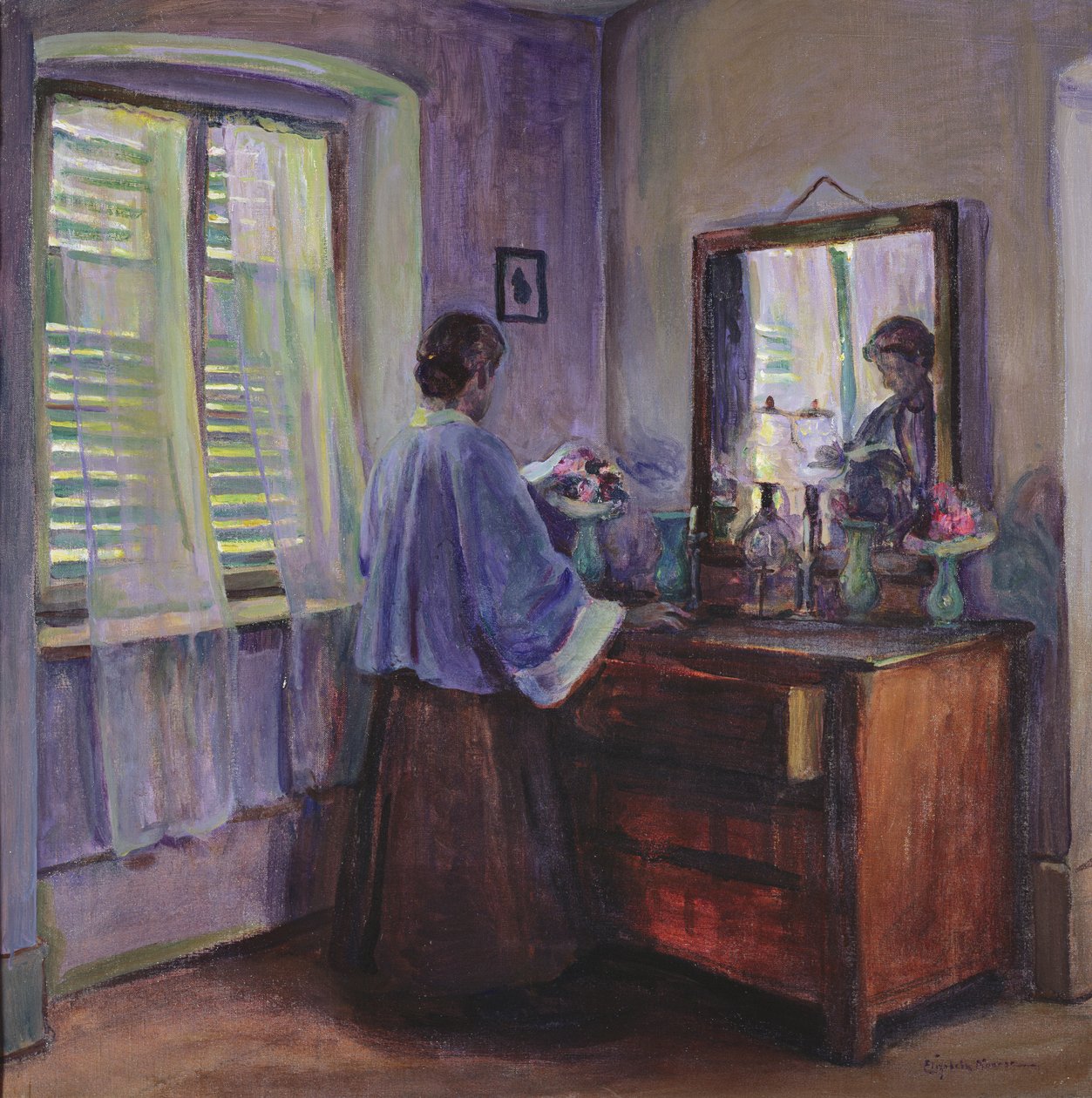 Las persianas cerradas (óleo sobre lienzo) de Elizabeth Nourse