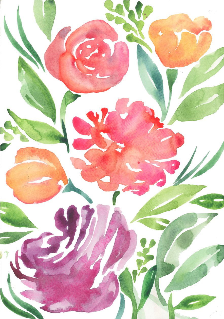 Flores silvestres, 2018 (acuarela) de Elizabeth Rider