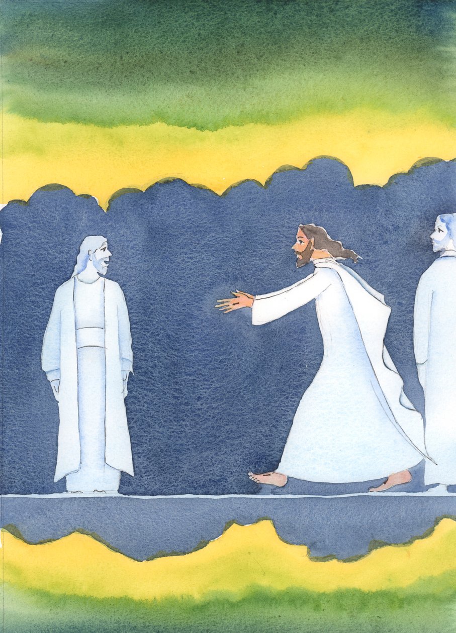 Después de la muerte de Cristo, pasó rápidamente junto a muchas personas santas en el inframundo, para saludar a Abraham, quien obedeció el llamado de Dios para dejar su país de Elizabeth Wang