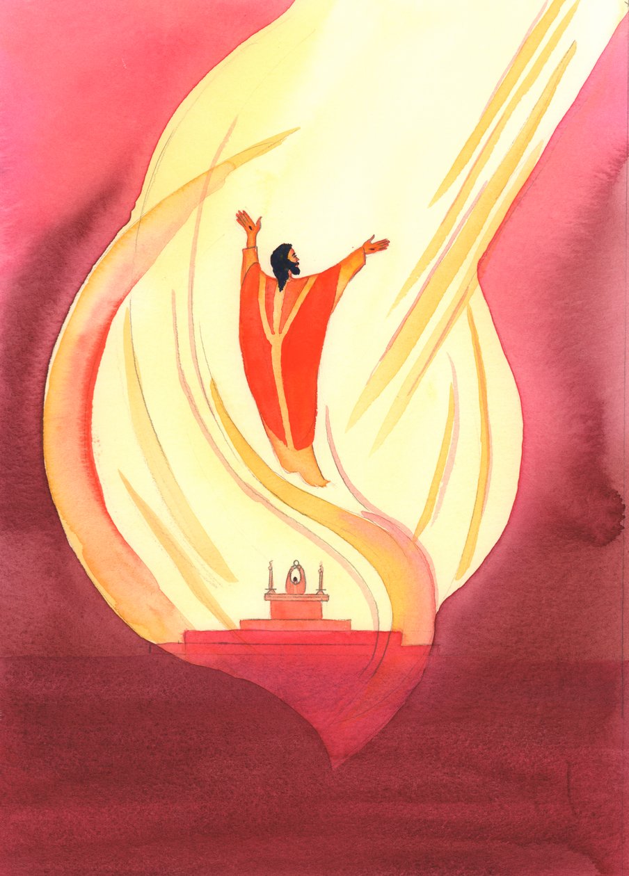 En la Misa, incluso en medio de gritos y ruido e irreverencia, nada puede restar majestuosidad y dignidad al tremendo Sacrificio de Cristo, ofrecido al Padre, en el Espíritu Santo de Elizabeth Wang