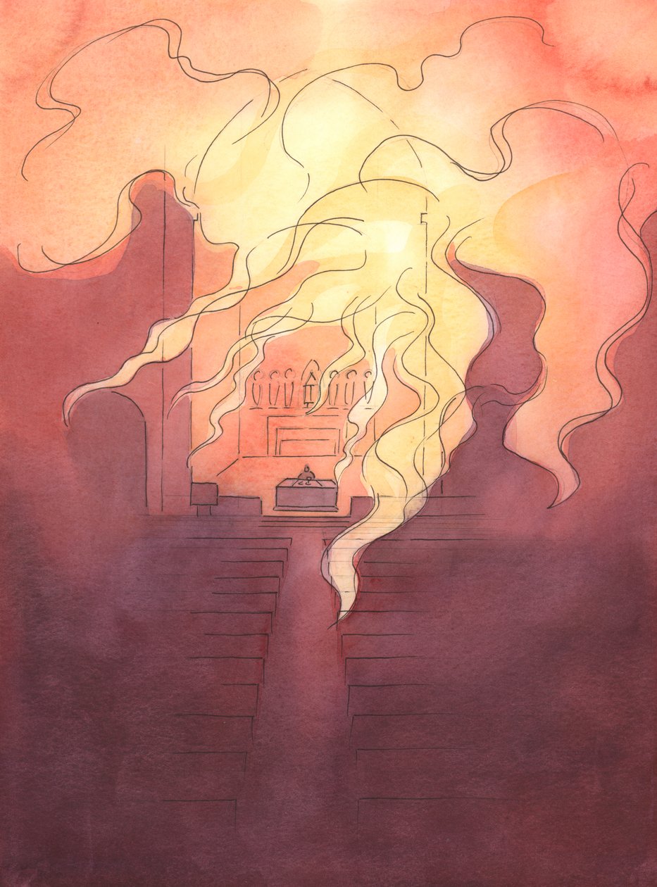En la Misa, es como si un fuego ardiente de amor Divino penetrara en la iglesia - amor del Padre que 