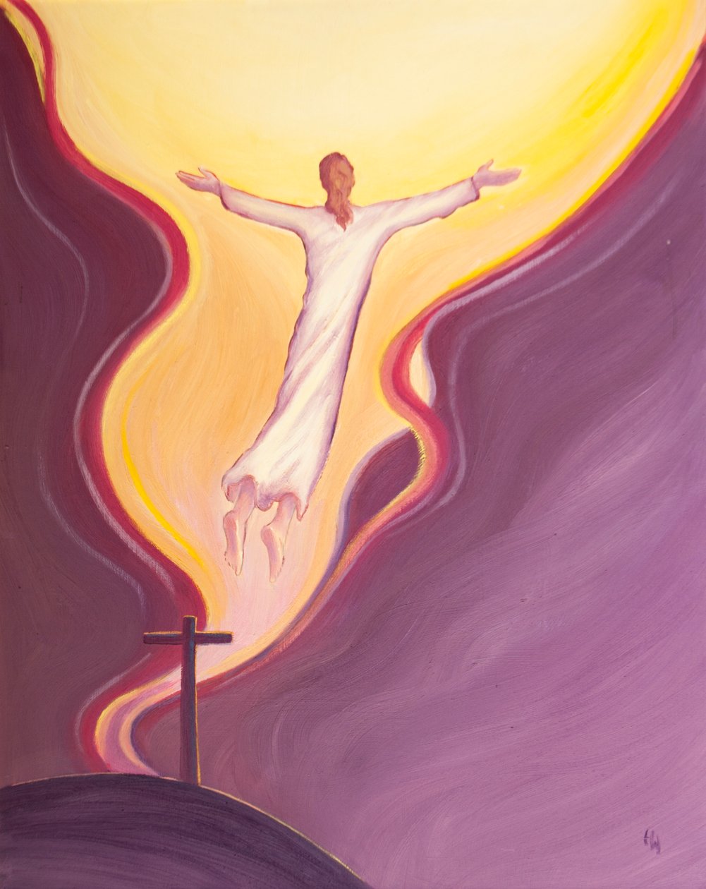 Por la voluntad, previsión, plan, consentimiento y justicia del Padre, Cristo sufrió y murió, y ascendió a su Padre, llevándonos en su estela. de Elizabeth Wang