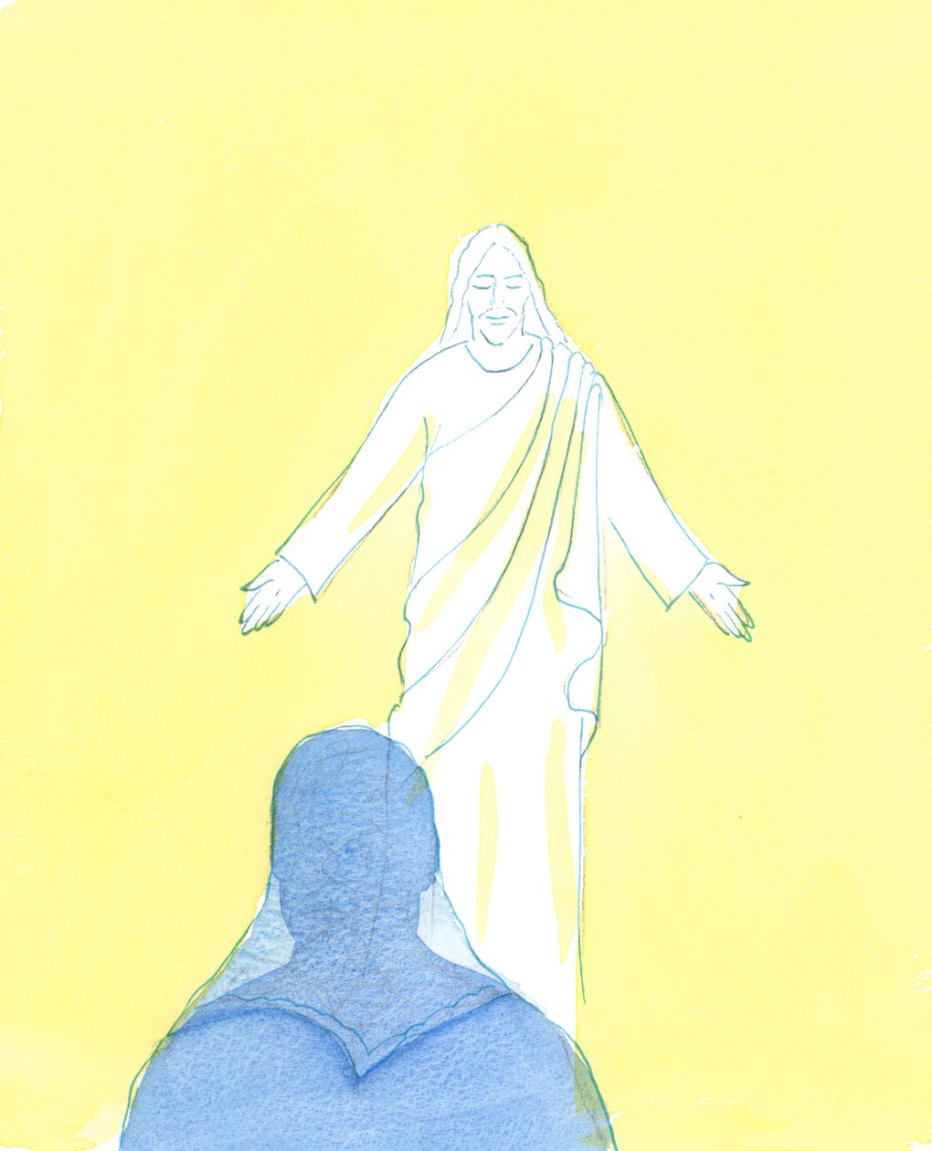 Cristo me miró con inmenso amor y ternura, mientras expresaba mi contrición y amor, 2003 de Elizabeth Wang