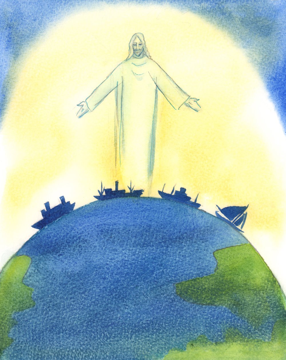 Cristo nuestro Dios estuvo verdaderamente en la Creación del Universo, con el Padre y el Espíritu Santo de Elizabeth Wang
