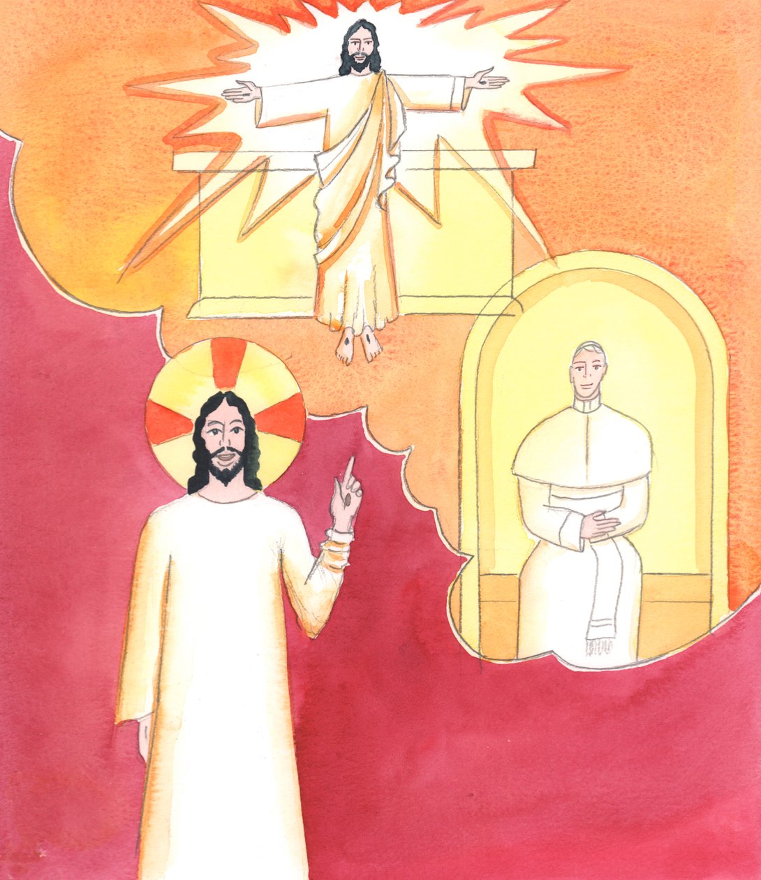 Cristo ve lo difícil que puede ser encontrar una buena catequesis para un buscador, en un momento en que muchos disidentes en la Iglesia ofrecen sus propias versiones de la Fe Católica, 2001 de Elizabeth Wang