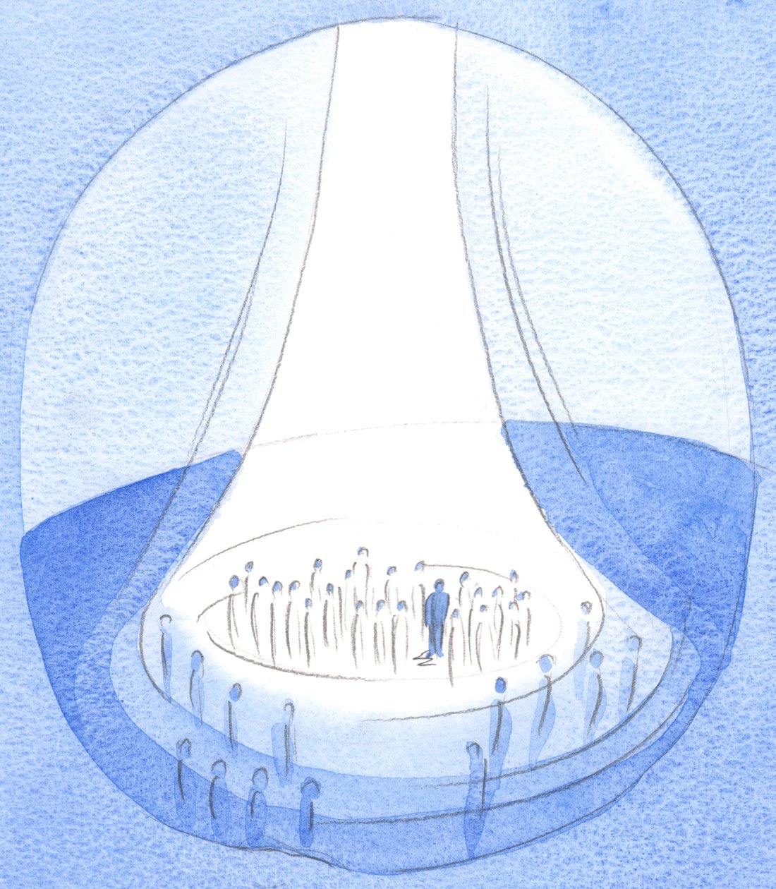 El Sacrificio de Cristo - ofrecido desde la tierra - es como un faro de luz ante el Cielo de Elizabeth Wang