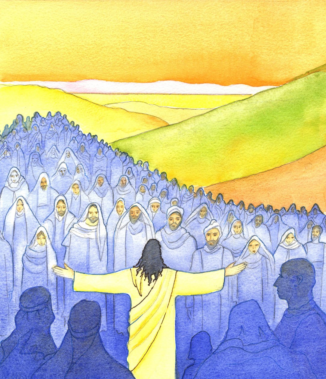 Grandes multitudes lo siguieron de Elizabeth Wang