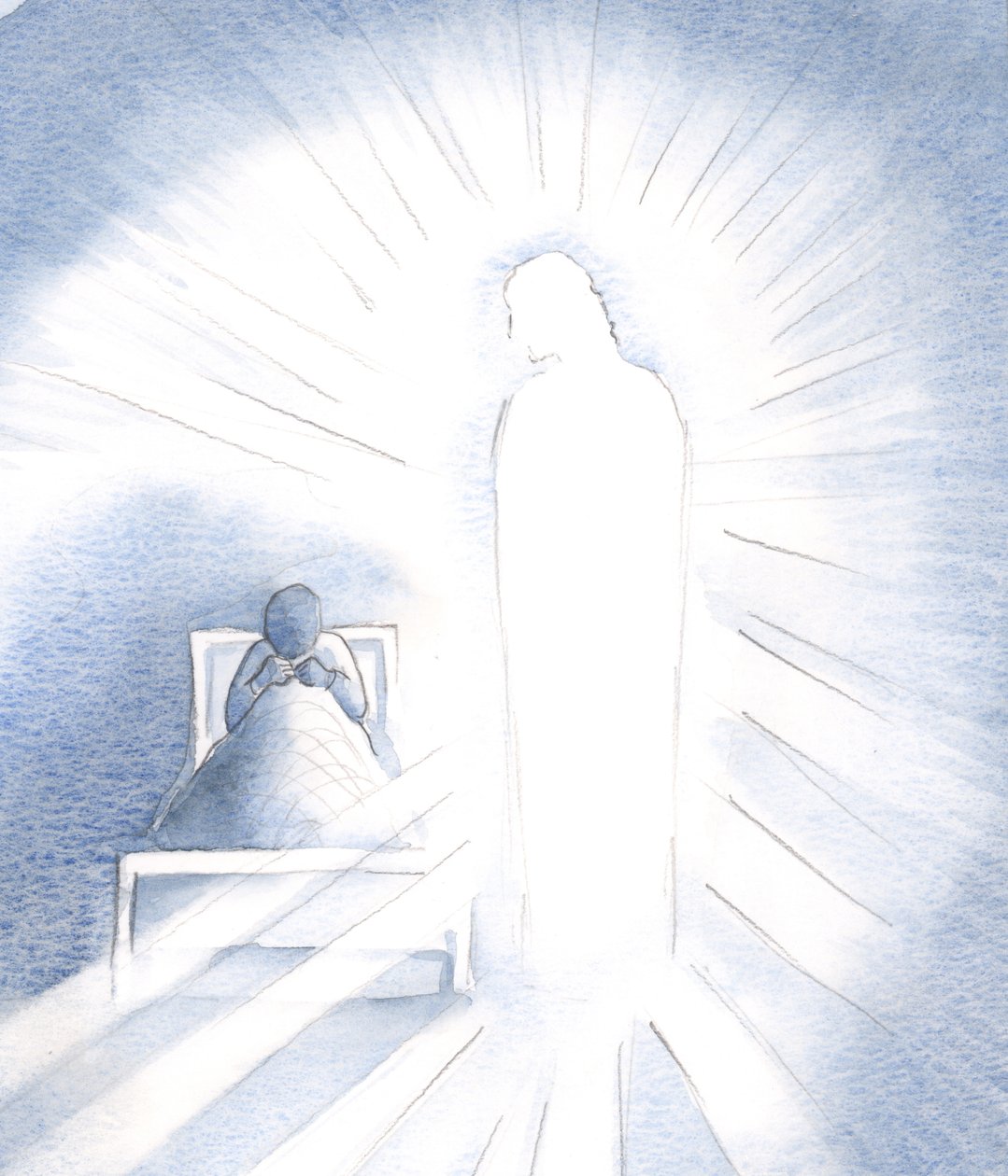 Recuerdo a Cristo viniendo a mí como un joven adulto: ¡Qué resplandor tenía Su gloria; qué oscura vi mi propia alma!, 2000 de Elizabeth Wang