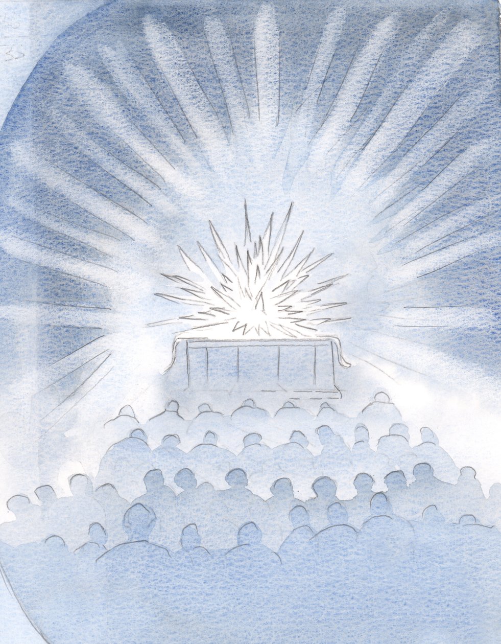 Vi el fuego blanco del sacrificio en el altar, y el resplandor y la gloria del verdadero Sacrificio de Cristo de Elizabeth Wang