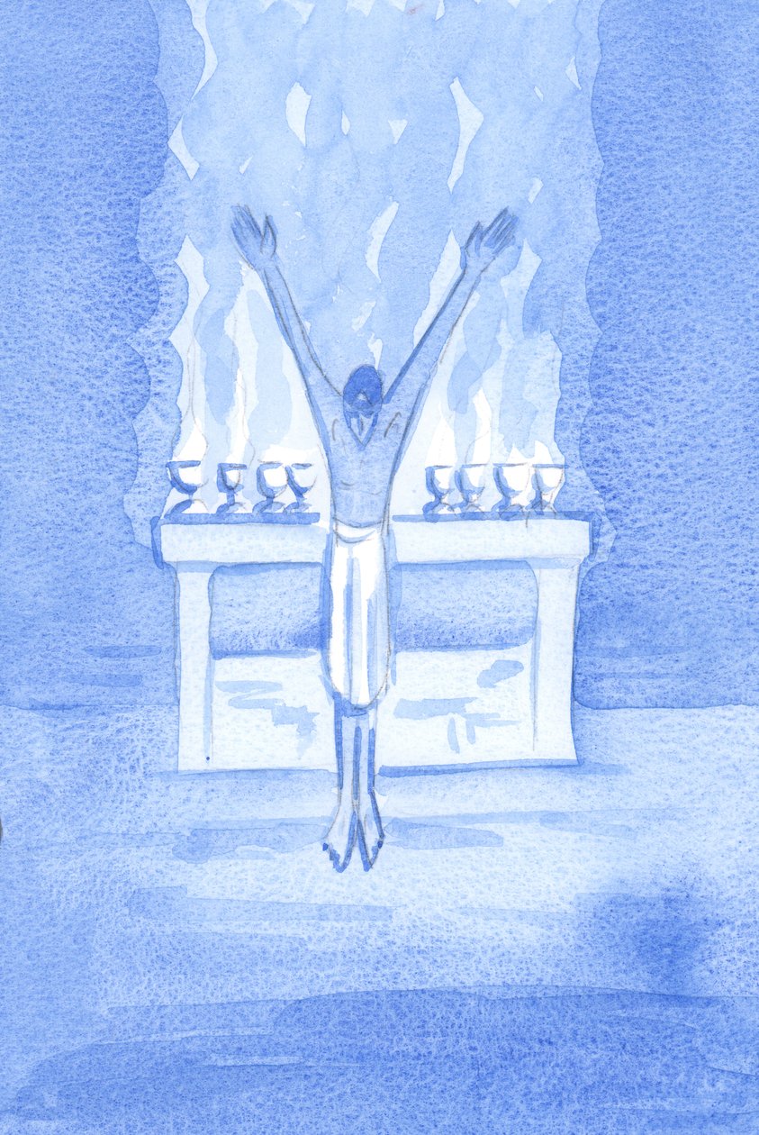 Si Cristo - con reverencia - ofrece humilde alabanza al Padre, ¿se atreve alguien en la tierra a ofrecer alabanza con menos reverencia?, 2002 de Elizabeth Wang