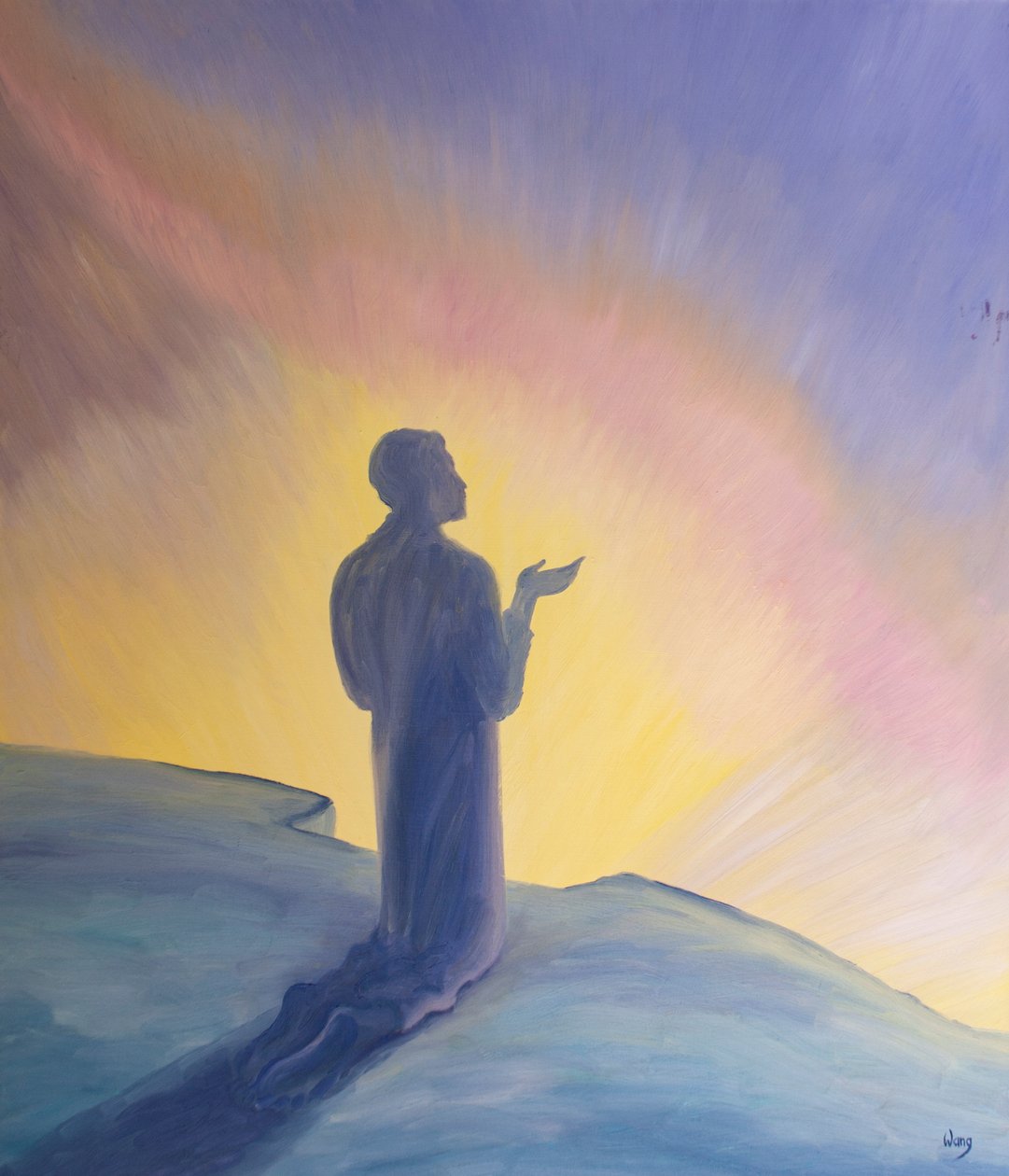 En su vida en la tierra, Jesús oró a Su Padre con alabanza y agradecimiento, 2001 de Elizabeth Wang