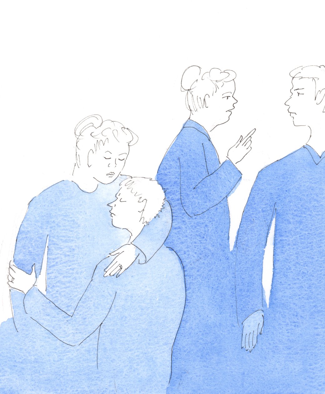 Es cierto que Cristo quiere que animemos a los demás en lo que es bueno, pero a veces tenemos que decir "verdades duras", como hizo Cristo, para ayudar a la gente a cambiar, 2005 (acuarela sobre papel) de Elizabeth Wang