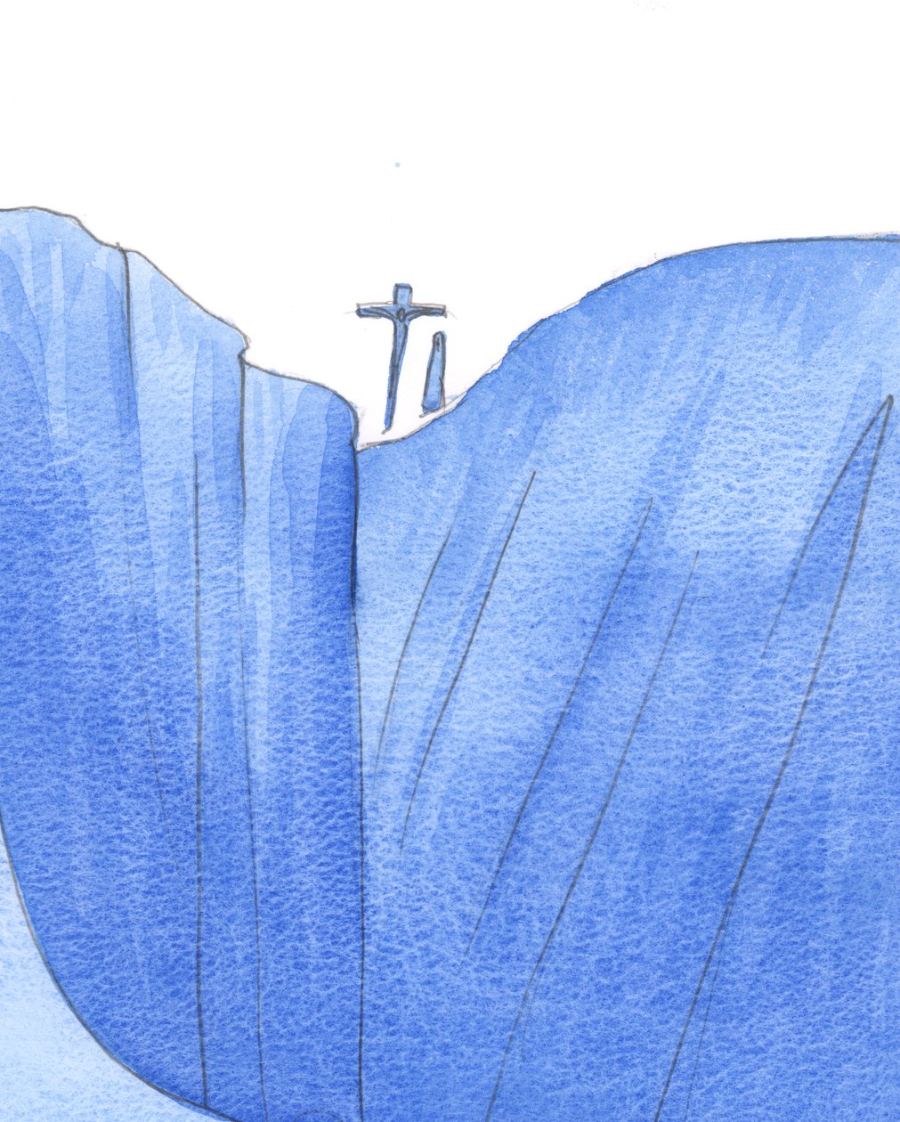 Era como si Cristo y nuestra Señora estuvieran juntos en el borde del mundo, mientras Él moría para salvar a los pecadores del abismo de Elizabeth Wang