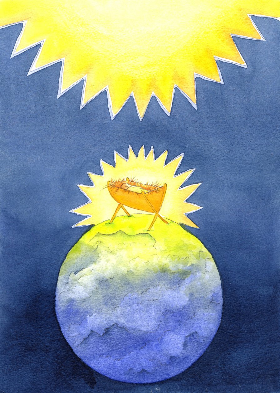 Jesucristo es Dios hecho hombre; sin embargo, vino a la tierra no con poder, sino como un bebé indefenso, 2001 de Elizabeth Wang