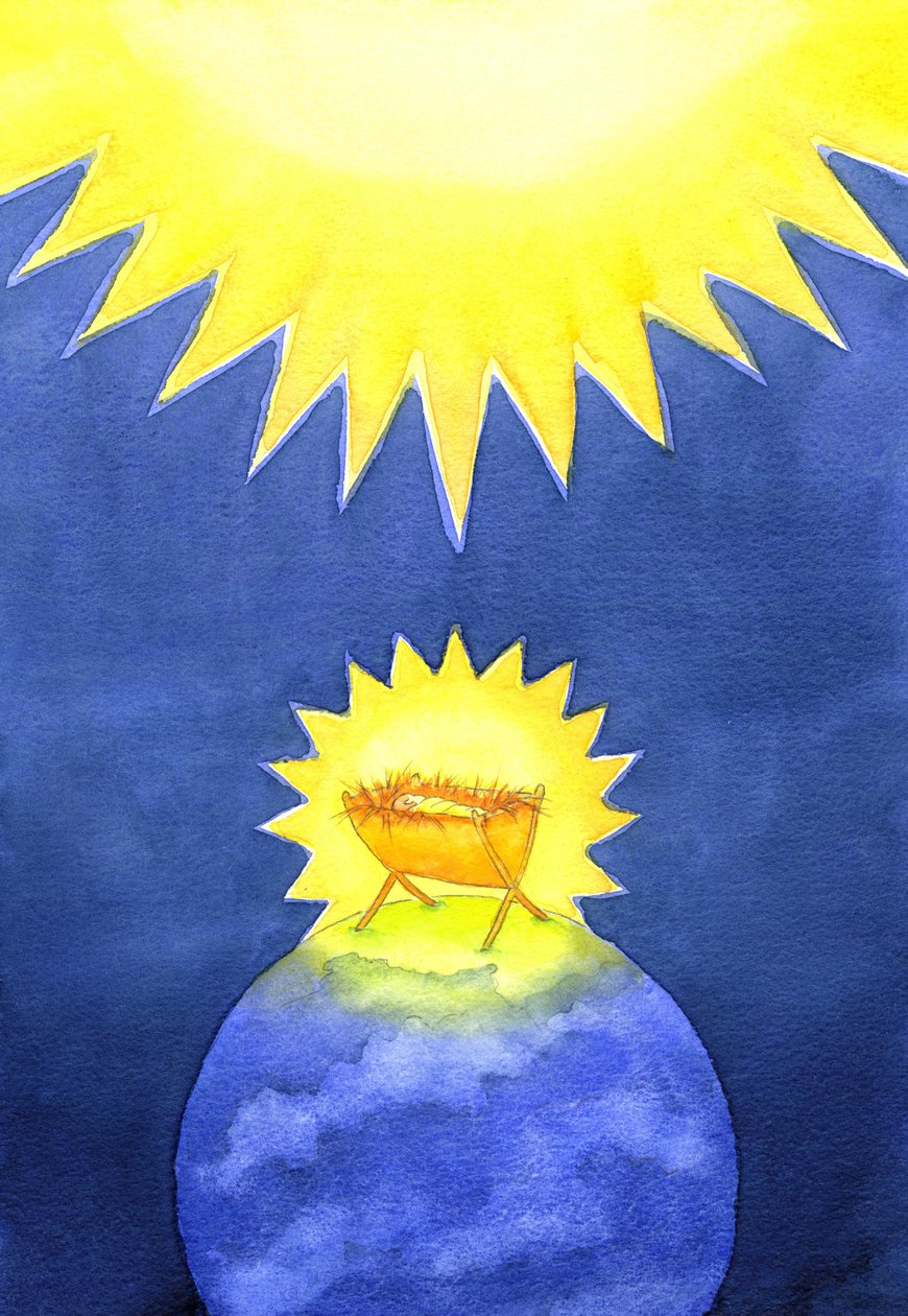 Jesucristo es Dios hecho hombre; sin embargo, vino a la tierra no con poder, sino como un bebé indefenso, 2001 de Elizabeth Wang