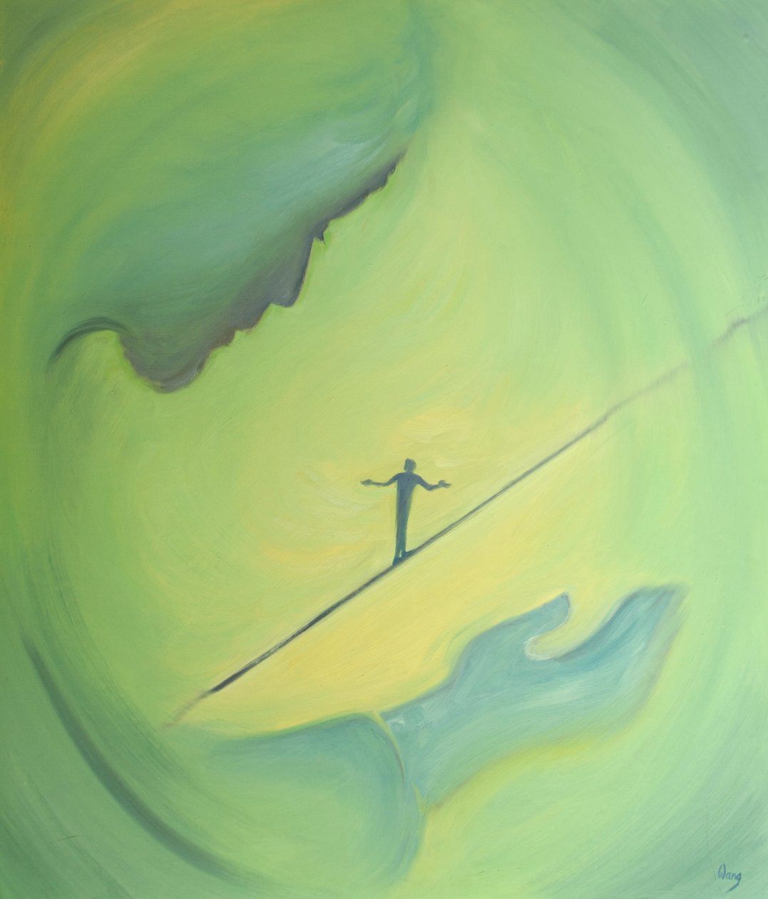 Jesús puede ayudarnos a mantener nuestro equilibrio, cuando estamos a punto de caer en el orgullo o la desesperación, 2000 de Elizabeth Wang