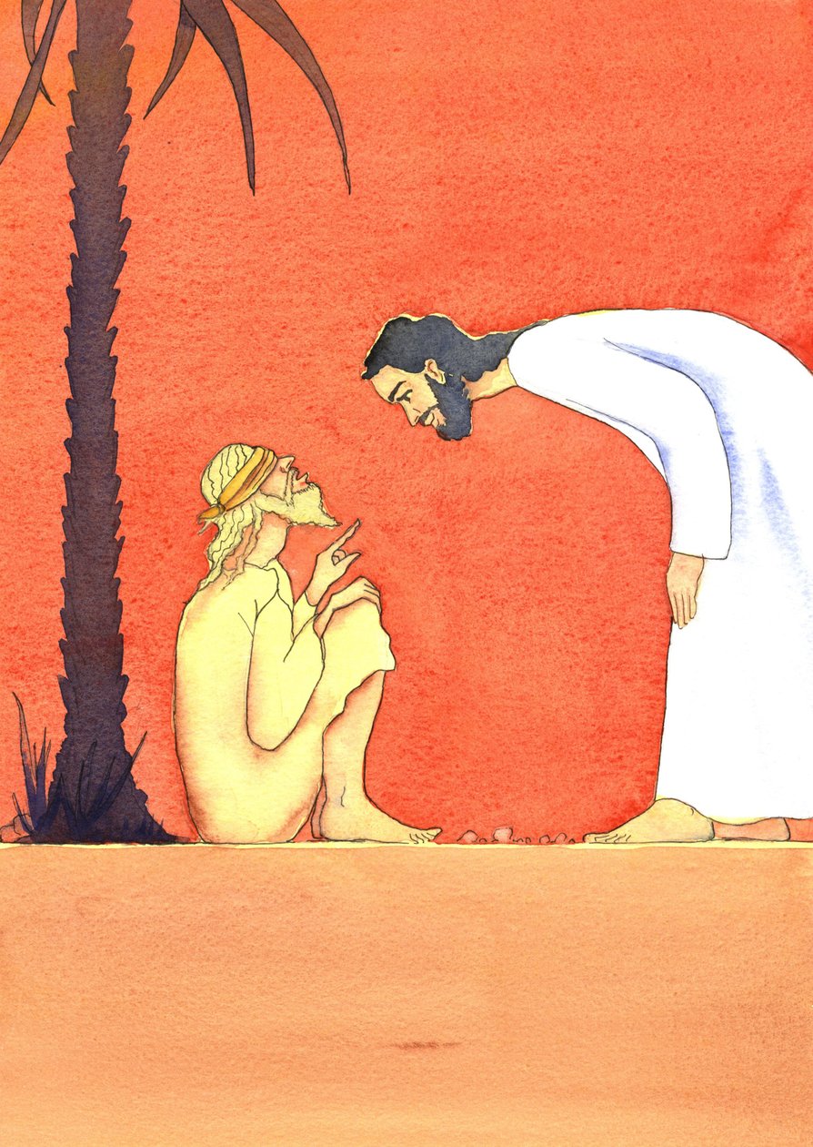 Jesús sana al hombre ciego, 2001 de Elizabeth Wang