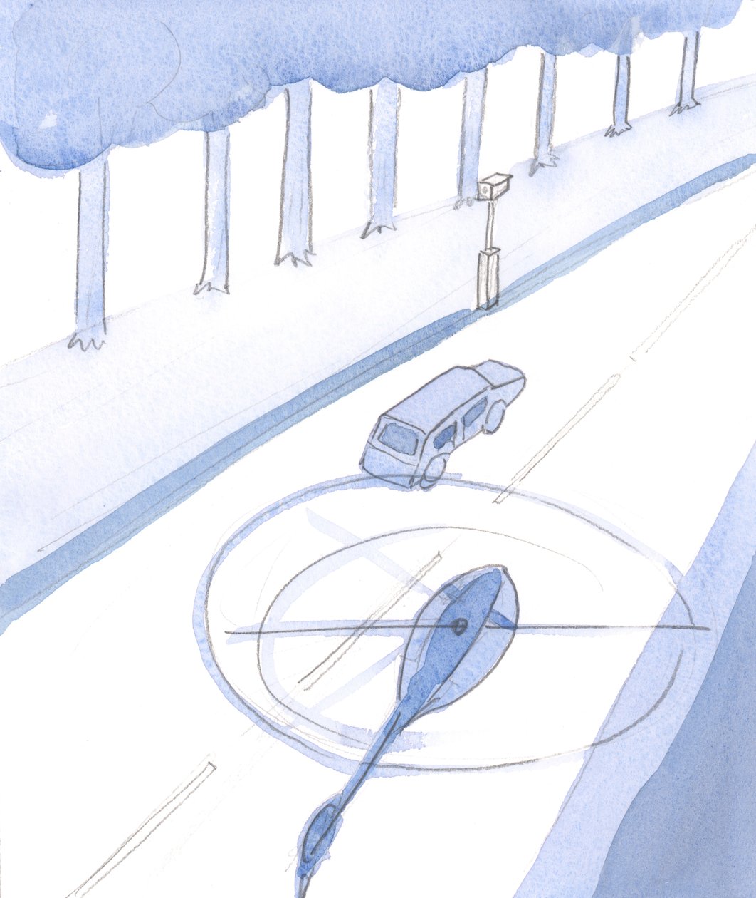 Como un conductor en una carretera principal, hoy en día, no puede evitar ser notado y fotografiado, 2004 de Elizabeth Wang