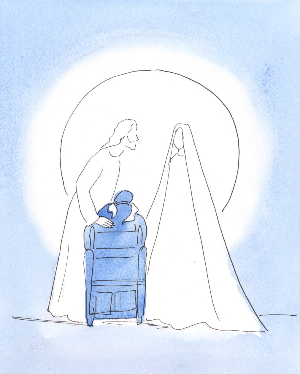 Nuestra Bendita Señora estaba conmigo, con su Hijo, ofreciendo un saludo de Pascua. Ambos estaban encantados por mi alegría al verlos y mi alegría al saber que están felices en el Cielo de Elizabeth Wang