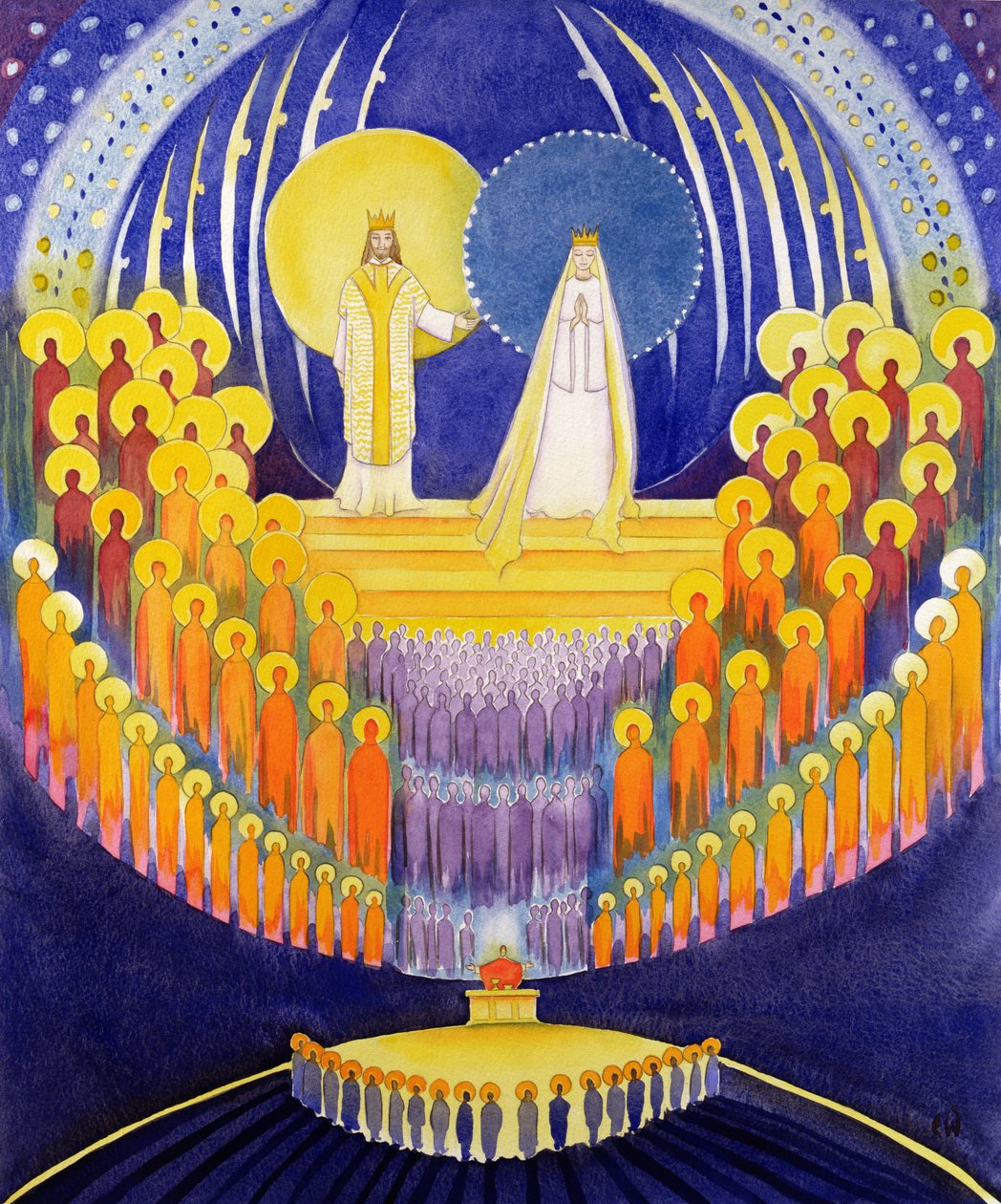 La Coronación de la Virgen María y la Gloria de todos los Santos de Elizabeth Wang