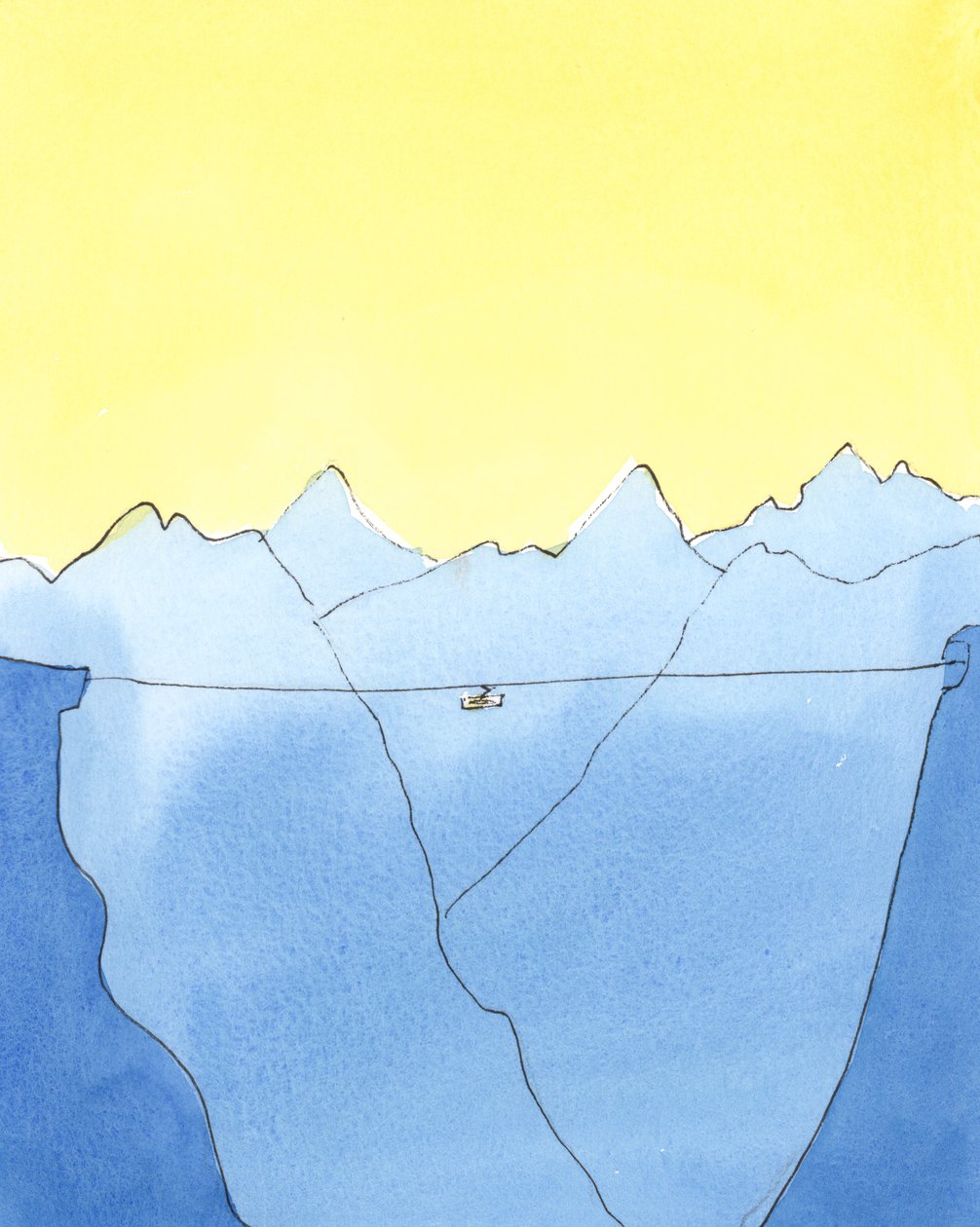 El viaje de la vida a la muerte es como estar en un teleférico entre dos montañas, 2004 de Elizabeth Wang
