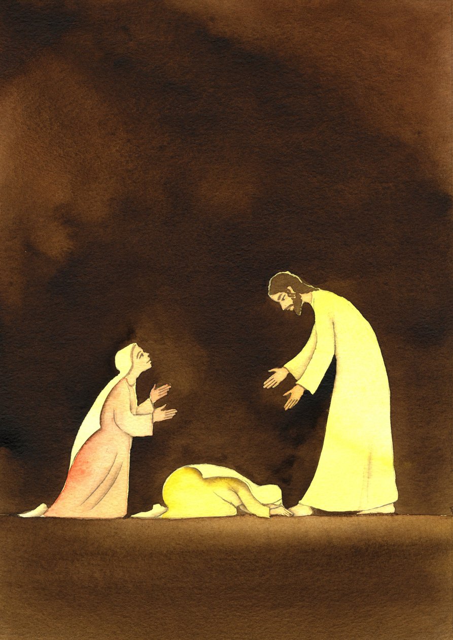 Las dos Marías con el Cristo resucitado, 2001 de Elizabeth Wang