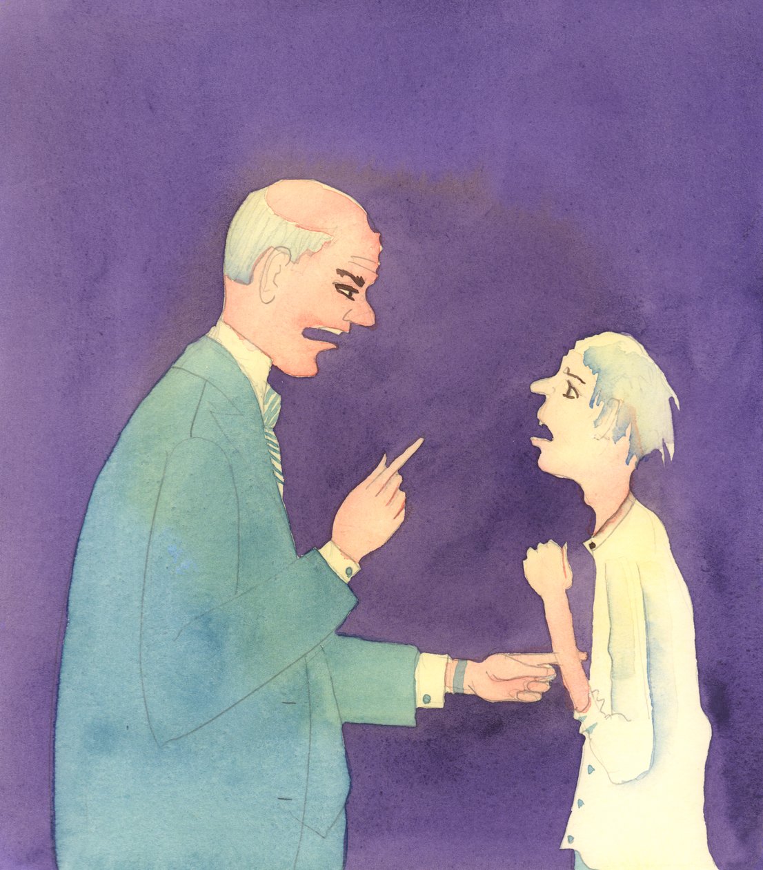 Hay algunas personas en posiciones de poder que abusan de su poder, 2005 (acuarela sobre papel) de Elizabeth Wang