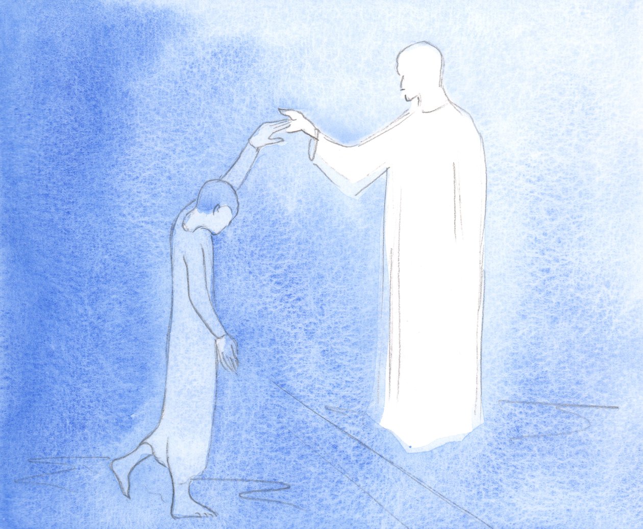 Dejarse guiar por Cristo, por Su Espíritu, es como una bailarina que confía en su pareja para guiar cada uno de sus movimientos, 2001 de Elizabeth Wang