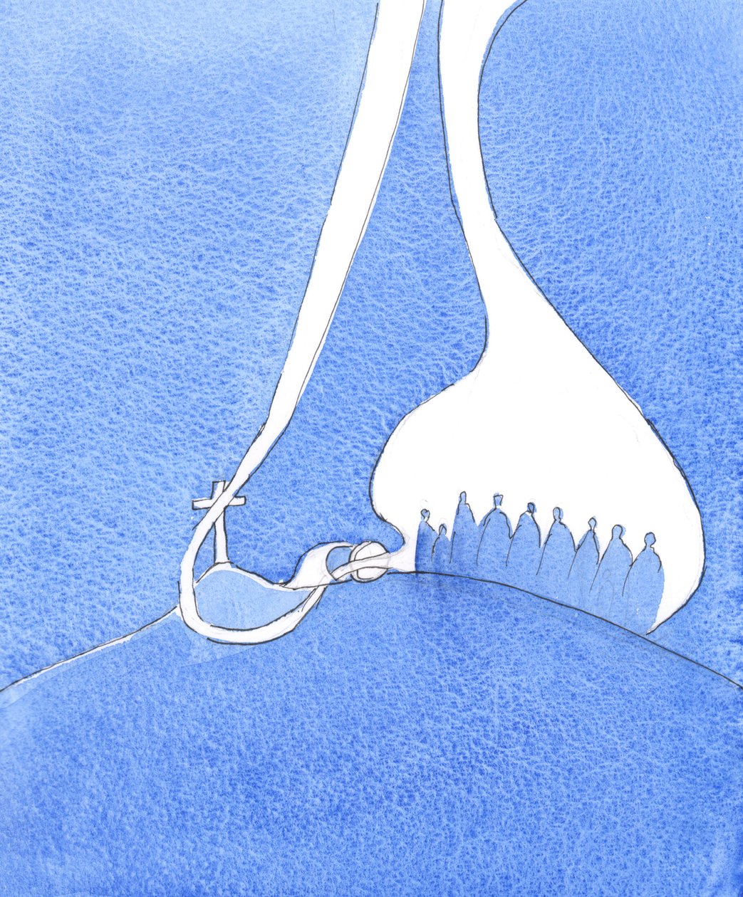 Podemos decir que Jesús, el Dios-hombre, vino a la tierra para fundar la Iglesia, 2005 (acuarela sobre papel) de Elizabeth Wang