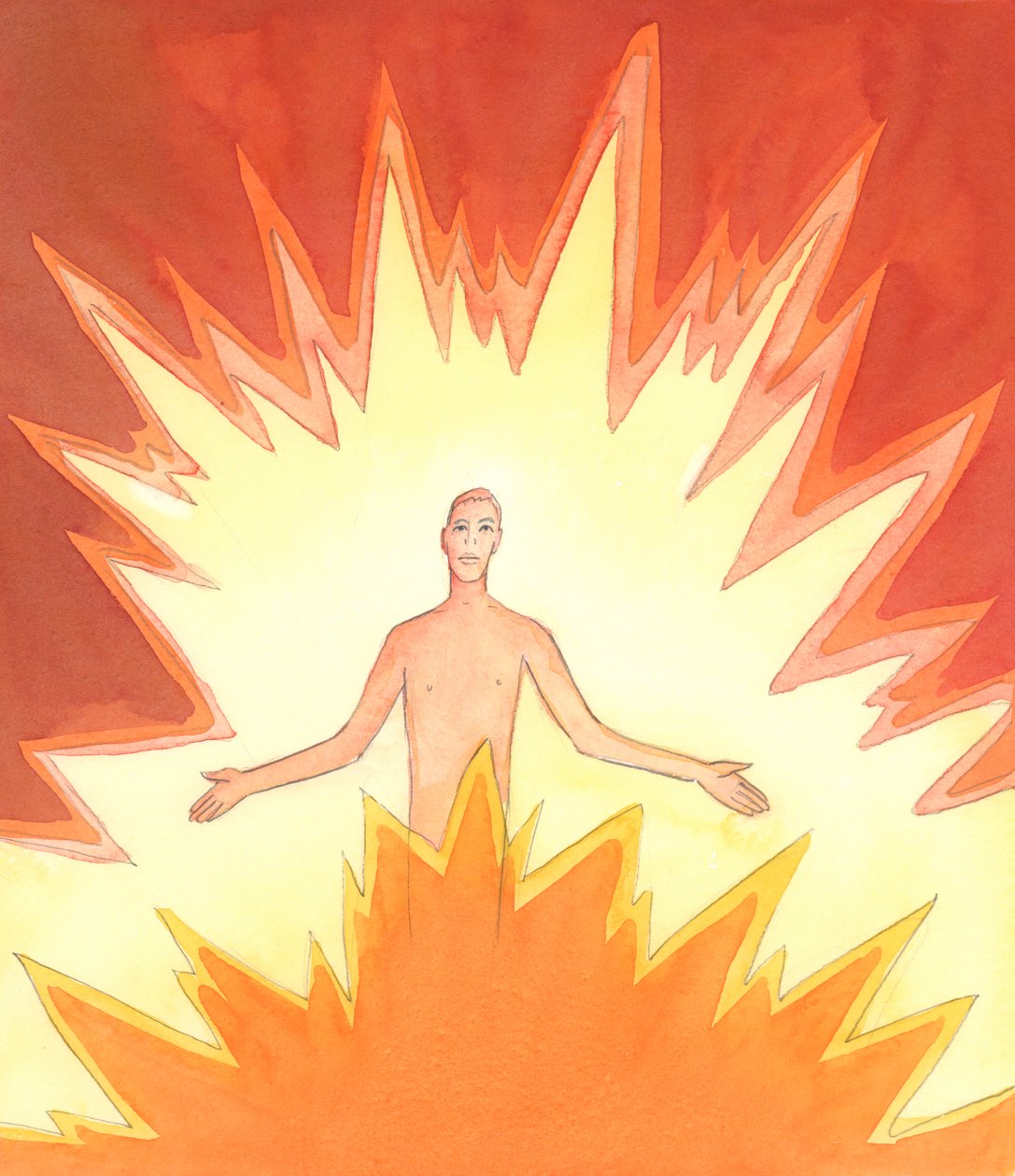 ¿Qué es el hombre Es una criatura viviente, de alma y cuerpo, creada por Dios con un diseño particular y para propósitos particulares, 2005 (acuarela sobre papel) de Elizabeth Wang