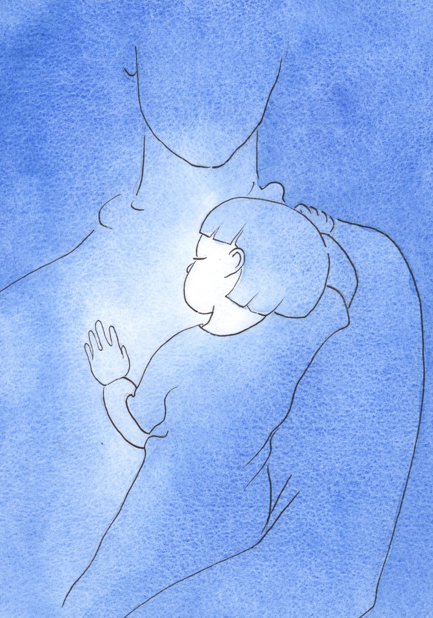 Cuando estoy cerca de Dios, en la enfermedad, confiando en Él, soy como una niña que descansa en el hombro de su Padre, 2002 de Elizabeth Wang