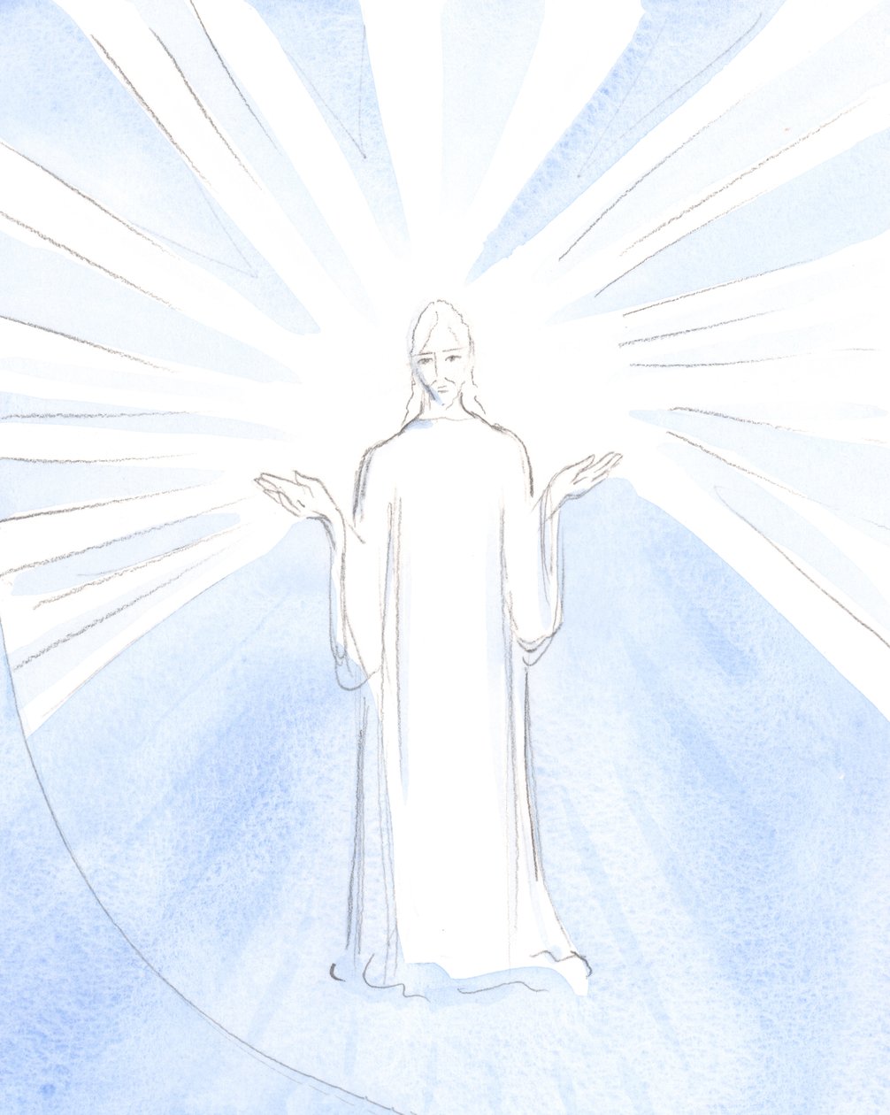 "Solo Tú eres el Santo": Vi a Cristo, con las palmas levantadas hacia el Padre, mientras oraba en nuestro nombre (en la Santa Misa) de Elizabeth Wang