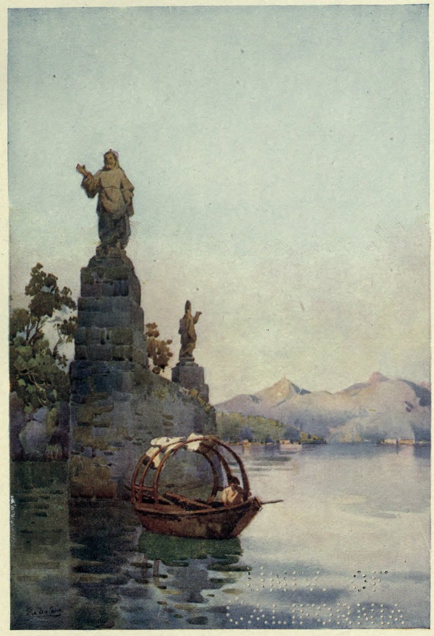 Entrada a la Villa Arconati, Lago di Como, Ilustración de "Los lagos italianos" de Richard Bagot de Ella Du Cane