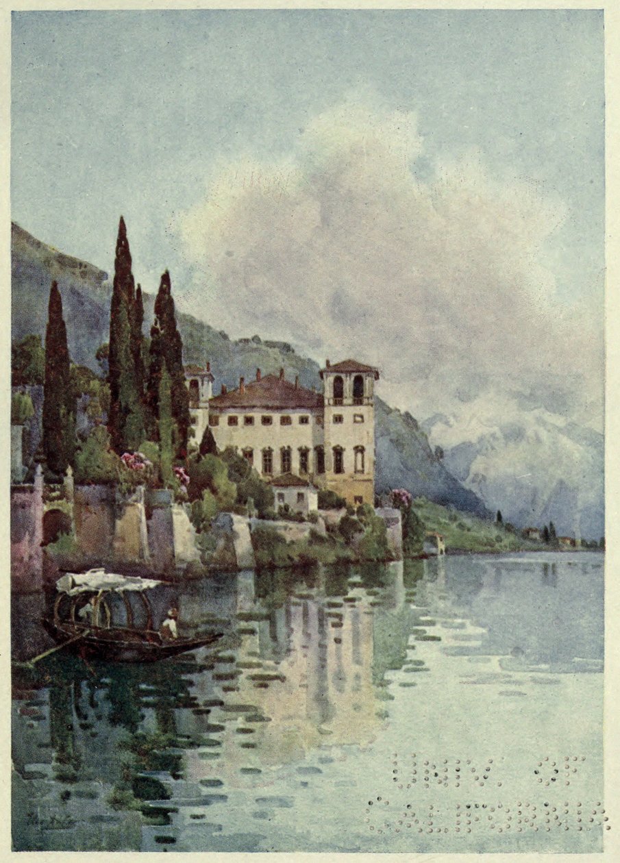 Gravedone, Lago di Como, Ilustración de "Los lagos italianos" de Richard Bagot de Ella Du Cane