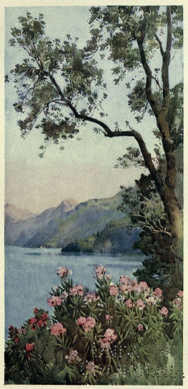 Lago di Como, ilustración de "Los lagos italianos" de Richard Bagot de Ella Du Cane