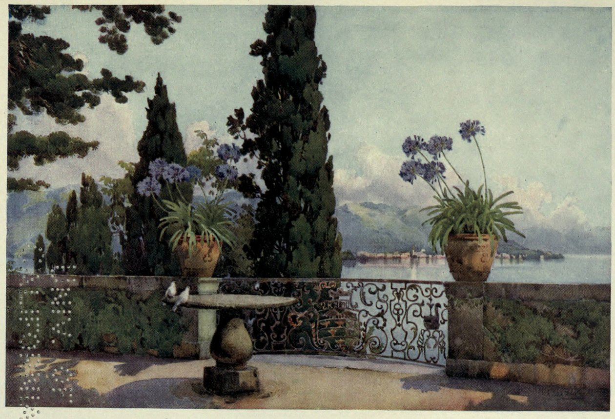 Pallanza de Isola Bella, Lago Maggiore, Ilustración de "Los lagos italianos" de Richard Bagot de Ella Du Cane