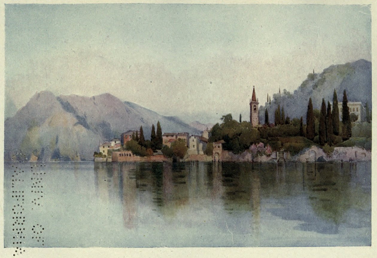Varenna, Lago di Como, Ilustración de "Los lagos italianos" de Richard Bagot de Ella Du Cane