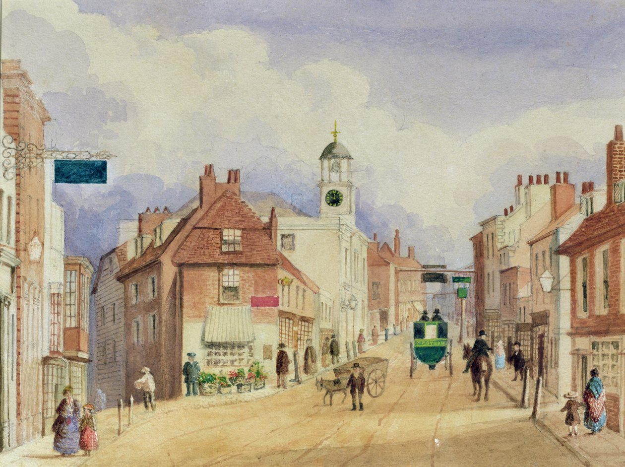 Calle High de Croydon, c.1850-55 de Ellen Keen