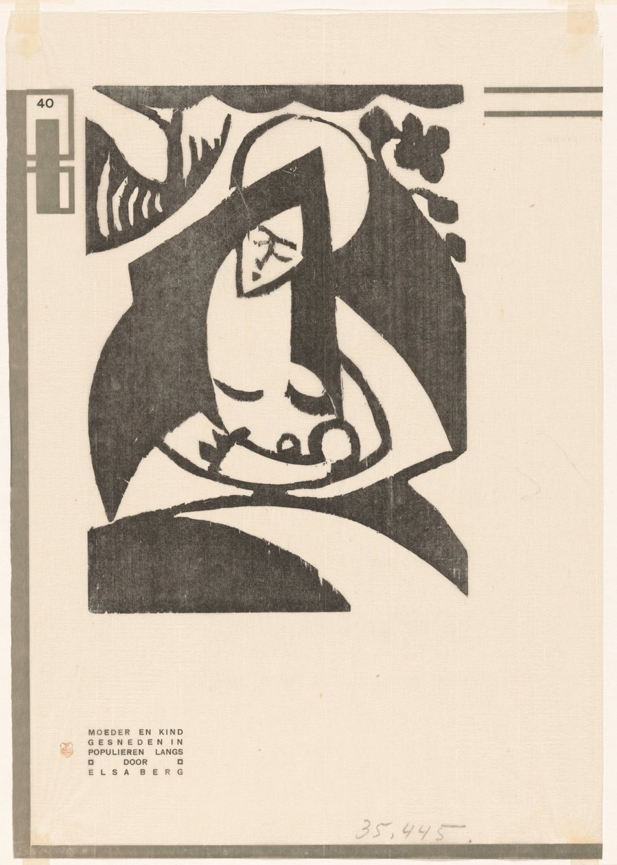 Madre e hijo (título en el objeto) de Else Berg