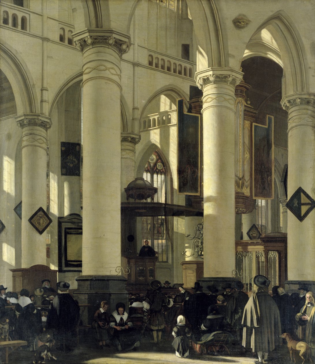 Interior de una iglesia de Emanuel de Witte